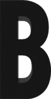 Letter B Nylon Weave 3D Render. png