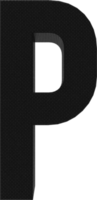 Letter P Nylon Weave 3D Render. png