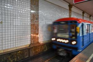 Moscow, Russia - July 16, 2018 -  Park Kultury along the Sokolnicheskaya line metro station in Moscow, Russia. photo