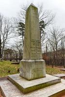 la tumba de thomas jefferson en los terrenos de su finca, monticello, en charlottesville, virginia, 2022 foto