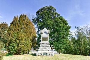 Monumento a la infantería voluntaria 127 de Pensilvania en un campo de batalla en Fredericksburg, Virginia foto