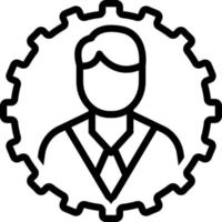 line icon for manager vector