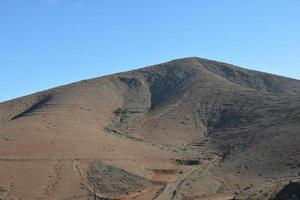 View of the mountain landscape. Fuerteventura. Canary Islands. Spain photo