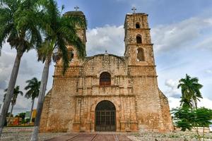 The Church of San Francisco of Asis on the main plaza of Hecelchakan is a former Franciscan monastery. photo