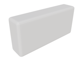 rechthoekig sofa kussen. 3d geven png