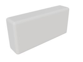 Rectangular sofa pillow. 3d render png