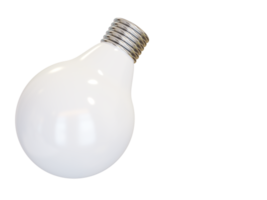 bombilla de luz blanca. renderizado 3d png