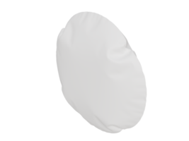 maquette d'oreiller rond blanc. rendu 3D png