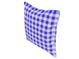 travesseiro realista xadrez. renderização 3D png