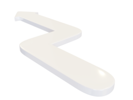 éclair de flèche blanche. rendu 3D. png