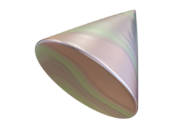 3d forma, arcobaleno geometrico figura. 3d rendere. png