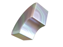 3D-Form, geometrische Figur des Regenbogens. 3D-Rendering. png