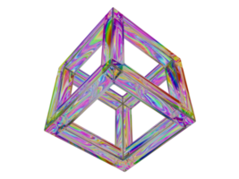 3d forma, arcobaleno geometrico figura. 3d rendere. png