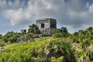 God of Winds Temple in the Mayan city archaeological site of Tulum, Mexico. photo