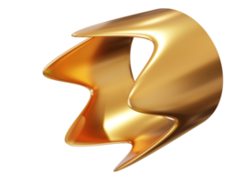 Golden cartoon crown. 3d render. png