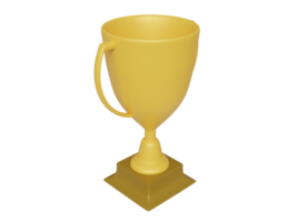 copo de prêmio de ouro. renderização 3D png