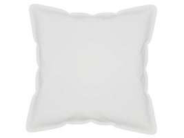 Mockup white square pillow. 3d render png