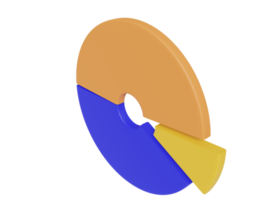 Colored round chart. 3d render. png