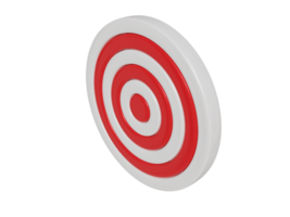 Red and white target. 3d render. png