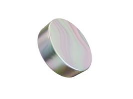 forme 3d, figure géométrique arc-en-ciel. rendu 3D. png