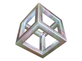 3D-Form, geometrische Figur des Regenbogens. 3D-Rendering. png