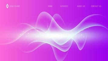 Landing Page Website Template Vector. Abstract purple gradient Vector illustration concepts of web page design for website and mobile website development. Easy to edit and customize.