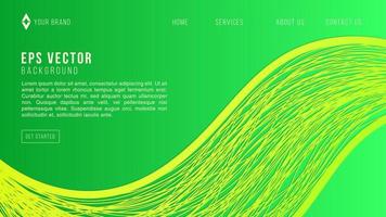 Abstract Green Fluid Banner Template for Website Page. Modern background design. gradient color. Dynamic Waves. Liquid shapes composition. Fit for web banners vector