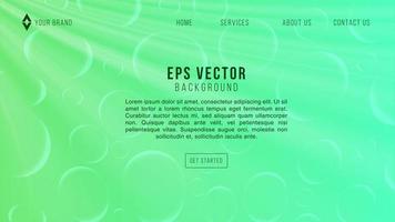 Green coral web page ocean banner design template vector