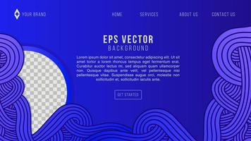 Abstract doodle blue color background for website page. Dynamic shapes composition. Vector web illustration