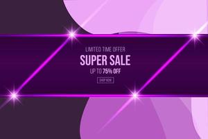 Super sale banner templete design for media promotions and social media promo vector