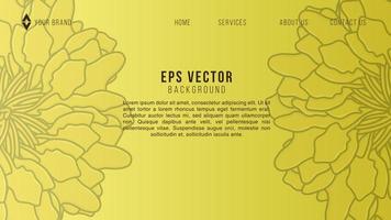 plantilla de página de destino amarilla de verduras. concepto de diseño moderno de diseño de página web para sitio web y sitio web móvil. fácil de editar y personalizar. ilustración vectorial vector