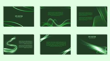 set of background banners. full of colors, bright green gradations vector