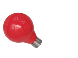ampoule rouge. rendu 3D png