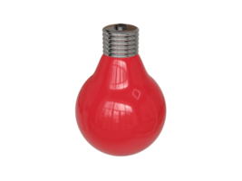 bombilla de luz roja renderizado 3d png
