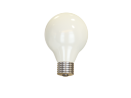 bombilla de luz blanca. renderizado 3d png