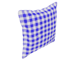 travesseiro realista xadrez. renderização 3D png