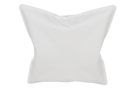 Mockup white square pillow. 3d render png