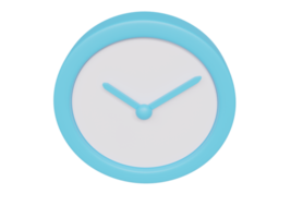 blu cartone animato orologio. 3d rendere. png