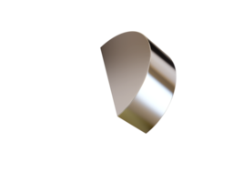 forma 3D, figura geométrica de metal. renderização 3D. png