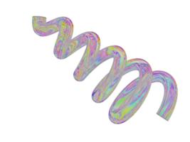 3D-Form, geometrische Figur des Regenbogens. 3D-Rendering. png