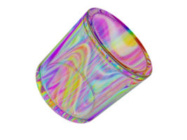 3D-Form, geometrische Figur des Regenbogens. 3D-Rendering. png