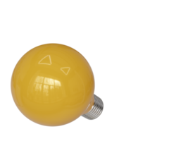 ampoule jaune. rendu 3D png