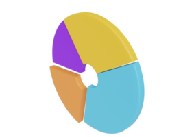 Colored round chart. 3d render. png
