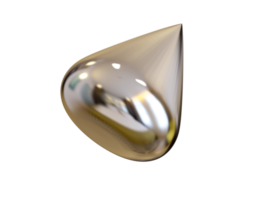 3d shape, metal geometric figure. 3d render. png