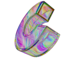 3D-Form, geometrische Figur des Regenbogens. 3D-Rendering. png
