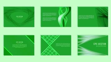 set of background banners. full of colors, bright green gradations vector