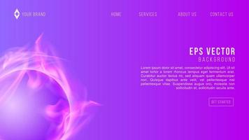 Landing Page Website Template Vector. Abstract purple gradient Vector illustration concepts of web page design for website and mobile website development. Easy to edit and customize.