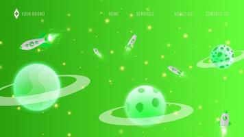 Light Green vector layout with cosmic stars web page design. Blurred decorative design in simple style with galaxy stars. Pattern for astronomy websites.