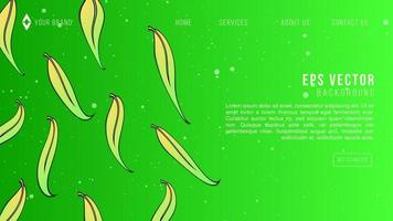 Green Leaf Web Design Abstract Background Lemonade EPS 10 Vector For Website, Landing Page, Home Page, Web Page, Web Template