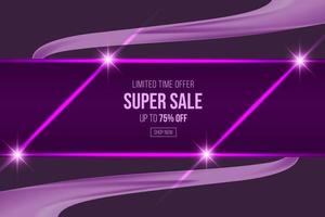 Super sale banner templete design for media promotions and social media promo vector